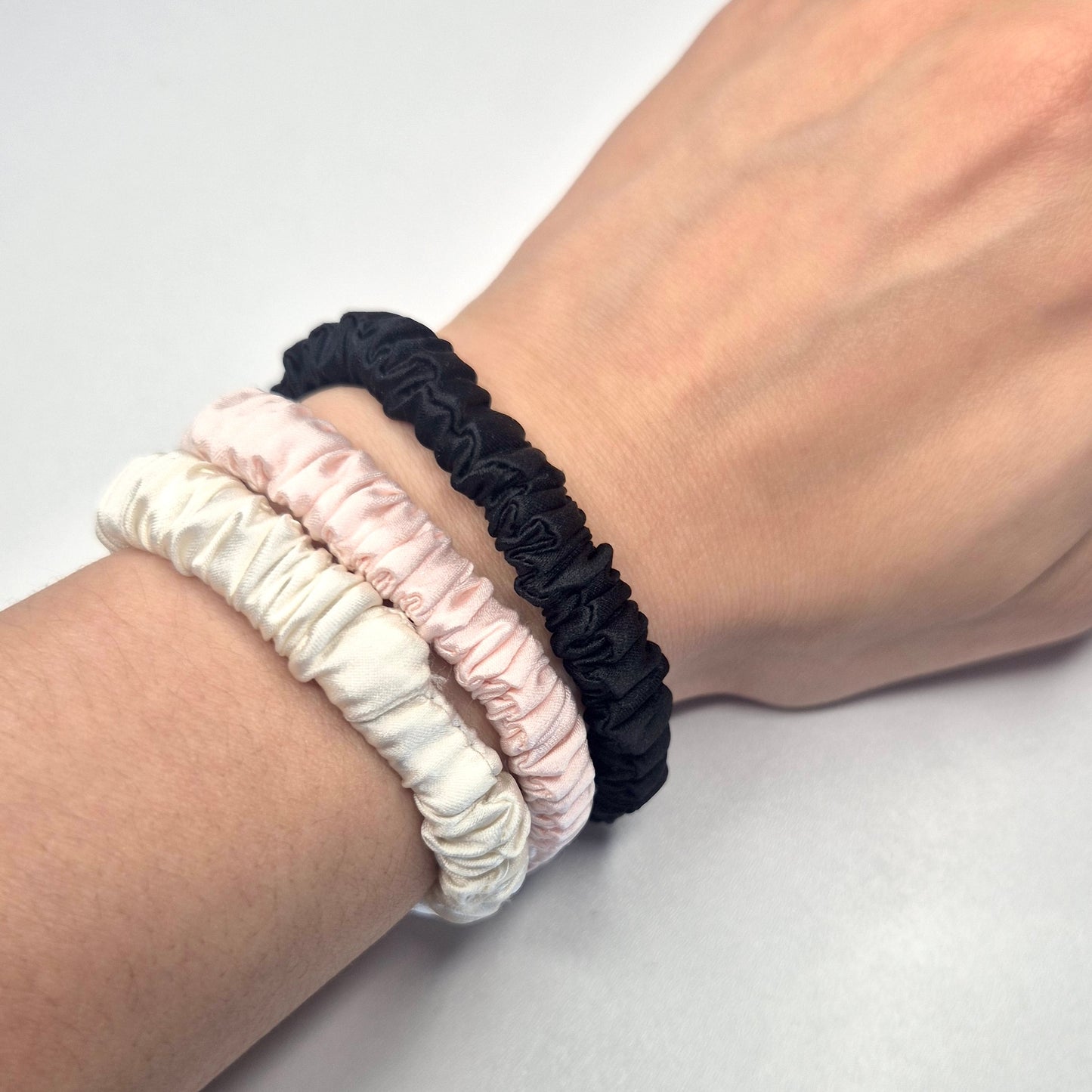 Slim Silk Scrunchies