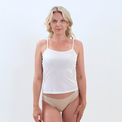 Basic Silk Jersey Camisole - White - Silk Base