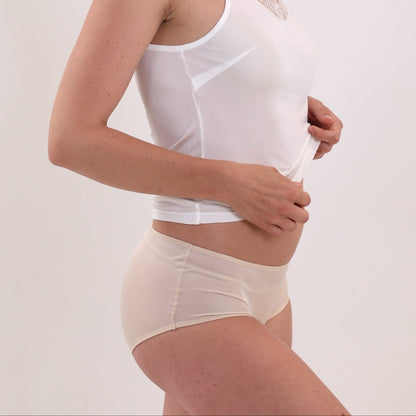 Mid Waist Brief - Sand - Silk Base