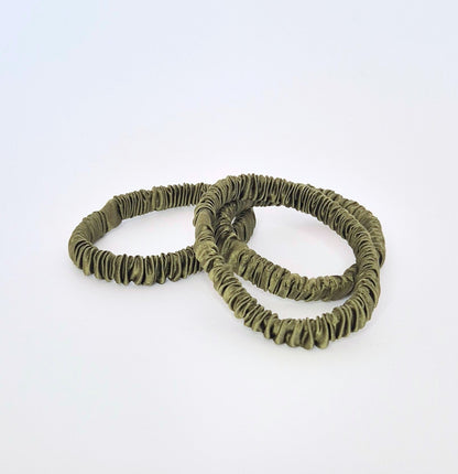 Slim Silk Scrunchie - Silk Base