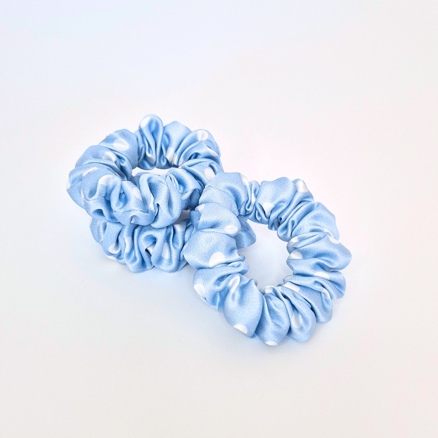 Spotty Midi Silk Scrunchie - Silk Base