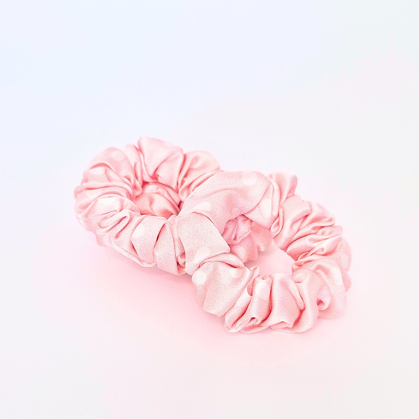 Spotty Midi Silk Scrunchie - Silk Base