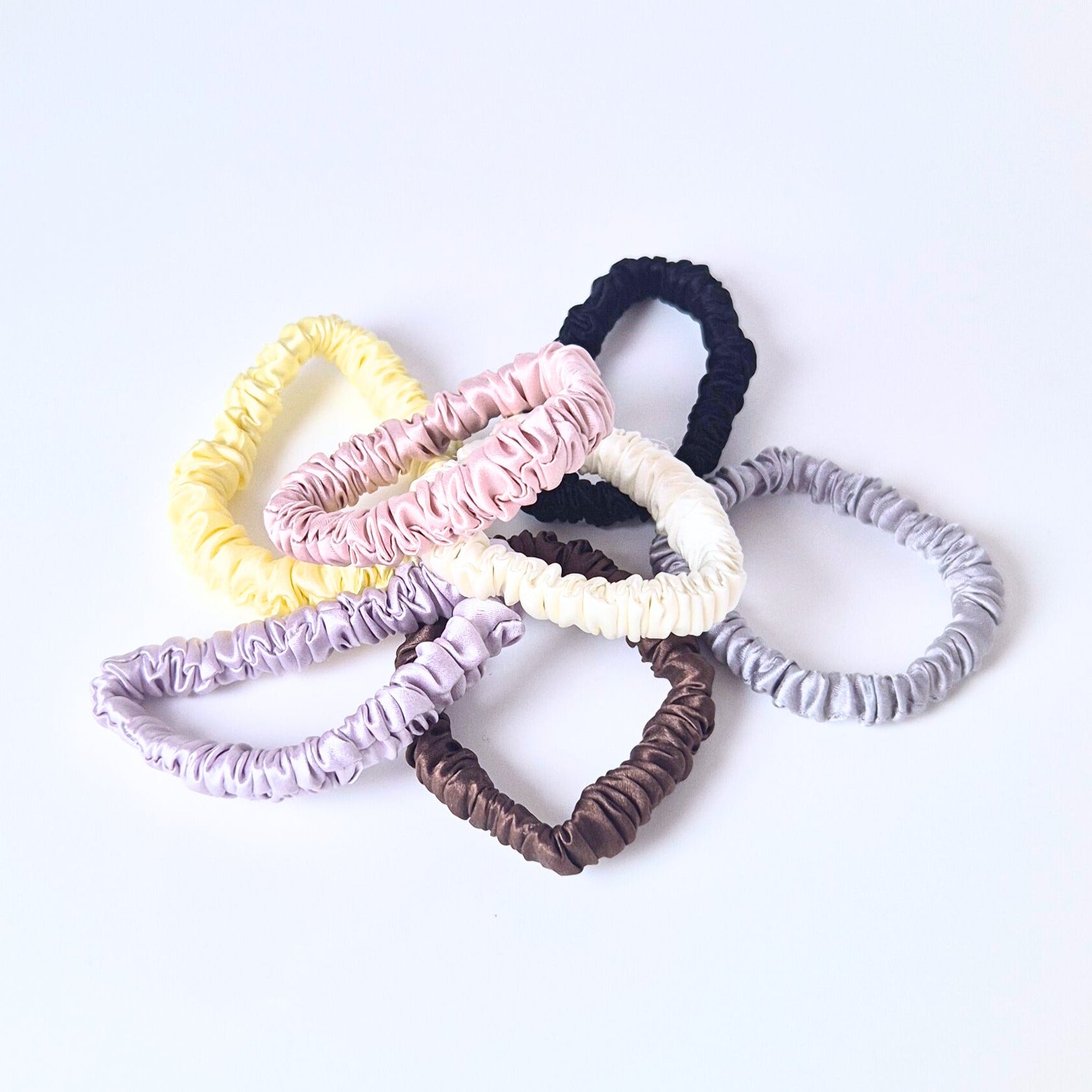Slim Silk Scrunchie - Silk Base