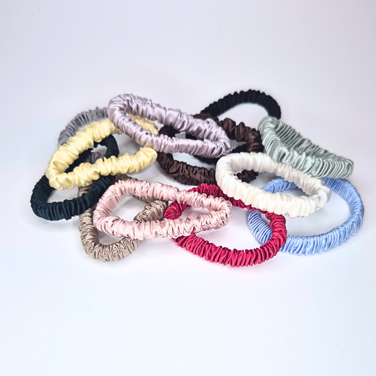 Slim Silk Scrunchie - Silk Base