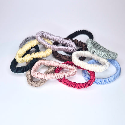 Slim Silk Scrunchie - Silk Base