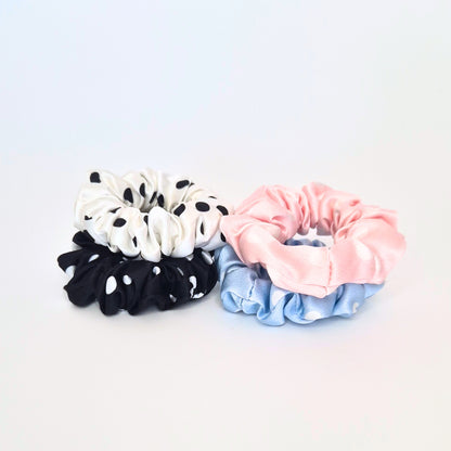 Spotty Midi Silk Scrunchie - Silk Base