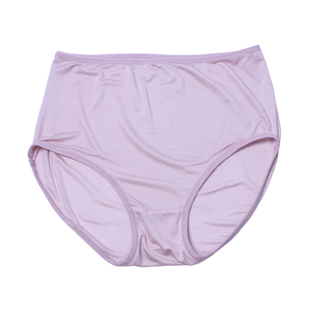 Mid Waist Silk Jersey Brief - Pink - Silk Base
