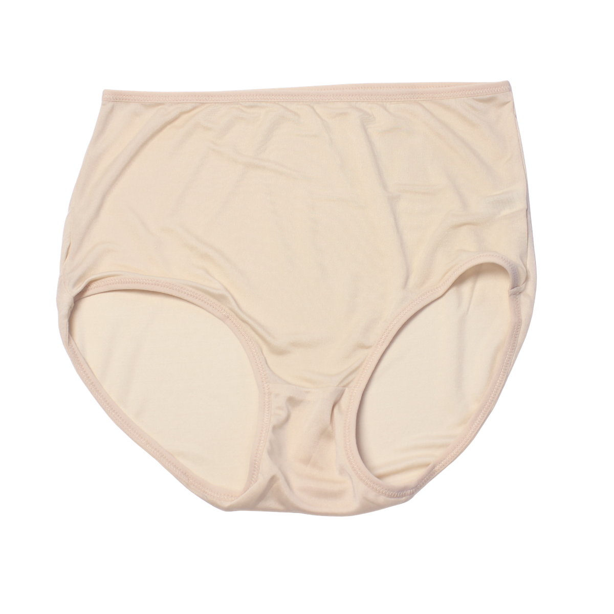 Mid Waist Silk Jersey Brief - Sand - Silk Base